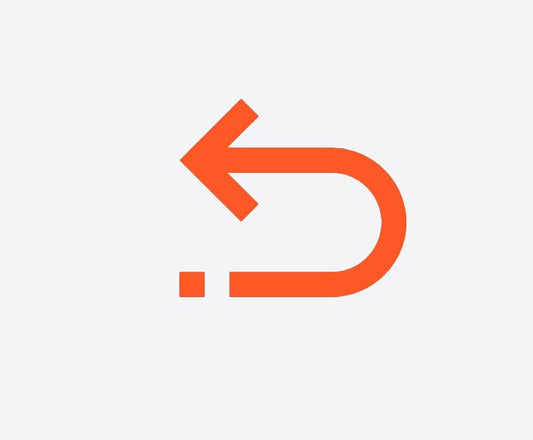 Icône orange représentant un retour, utilisée pour la réexpédition d’échantillon ADN